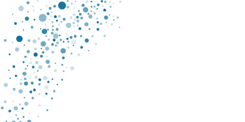 Blue Bubble Scatter Background. Abstract Dotted Pattern with Soft Gradient