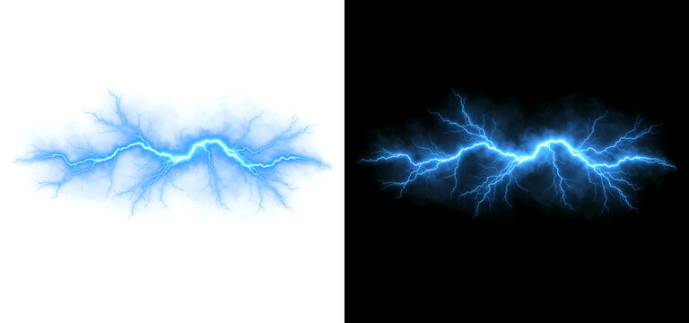 blue lightning energy overlay with electric plasma glow effect