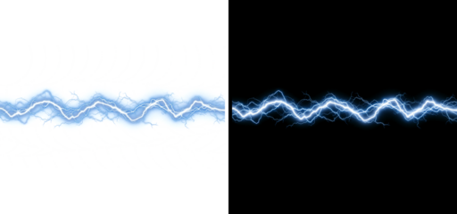 horizontal blue lightning wave overlay with glowing electric energy
