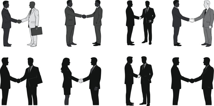 Vector silhouette collection of sportsmen playing cricket (batsman, bowler) and boxing (fighters in a ring), illustrating various athletic sports and physical competition.