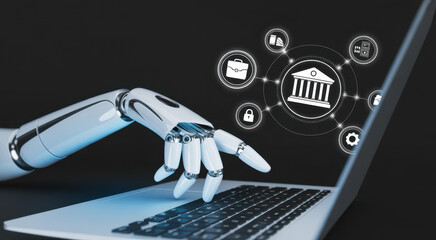 The role of AI in digital banking and online financial technology (FinTech) services. An AI platform for secure transactions and business finance. Motif