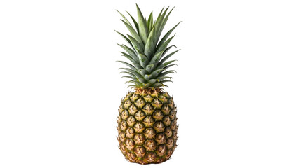 Fototapeta premium Single pineapple standing tall against a black background