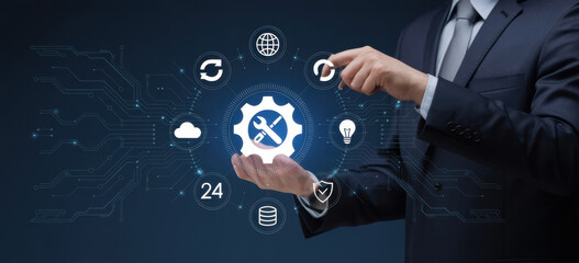 Global IT support and technical maintenance services. Providing solutions for system maintenance, ensuring business continuity with reliable 24 7 IT support. Motif