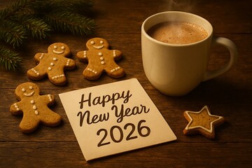 christmas gingerbread cookies and coffee
