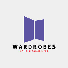 wardrobes clothes logo design vector