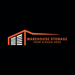 warehouse logo design vector	