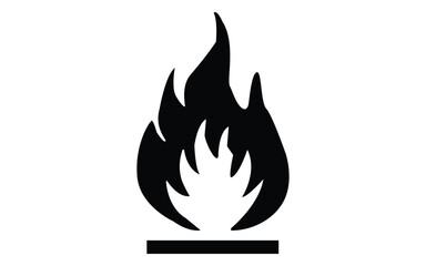 Flammable symbol of dangerous and inflammable liquid isolated on white surface