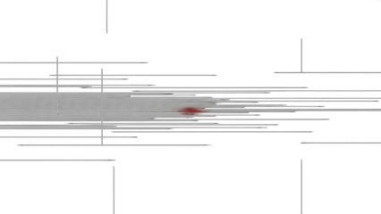Abstract digital flow of vibrant red energy pulses through complex data network lines