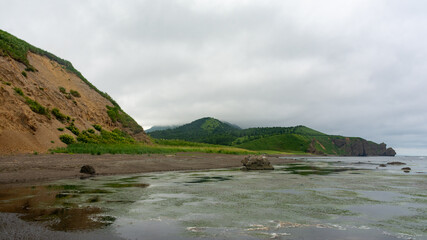 View of Tikhaya Bay, located on the east coast of Sakhalin Island