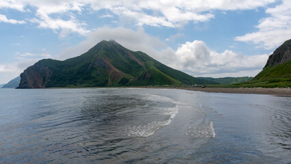 View of Tikhaya Bay, located on the east coast of Sakhalin Island