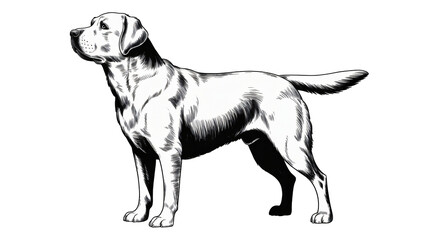 Fototapeta premium Elegant Labrador retriever art design for pet lovers and dog brands