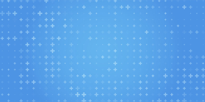 Abstract Light Blue Medical Background with Math Grid and Cross Pattern. Clean, sterile template for pharma UI, presentations, or healthcare interfaces.