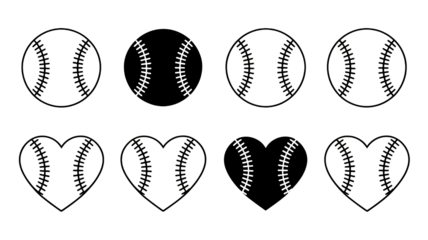 Baseball balls arranged on a black background sports equipment