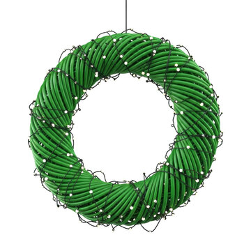 Guirlanda de natal &Iacute;cone Elemento 3D Render para Composi&ccedil;&atilde;o PNG Transparente