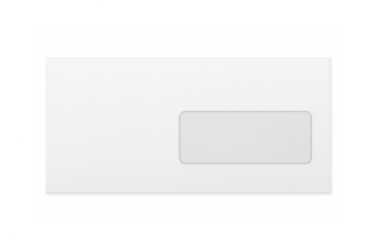White blank envelope with transparent window, postal mail concept, communicating message and delivery, realistic stationery design - Powered by Adobe