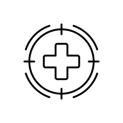 Medical vector icon. editable line icon in outline style with healthcare symbols