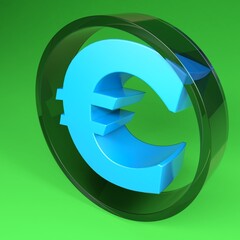 euro; finance; currency; blue; sign; symbol; design; graphics; circle; green; growth; market; buy; pay; payment; trade; trading; job; earn; invoice; income; 