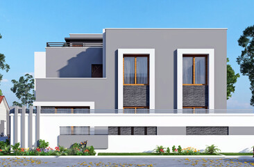 Sleek Modern Gray House Exterior Design Contemporary Residential Architecture
