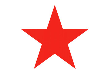 Obraz premium Red five-pointed star symbol on a transparent background representing communism, socialism, revolution, and achievement