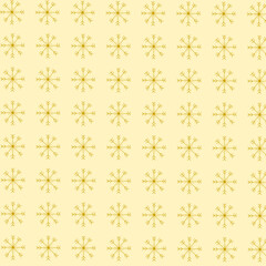 Yellow Snowflake Seamless Pattern – Christmas & New Year Winter Holiday Digital Paper