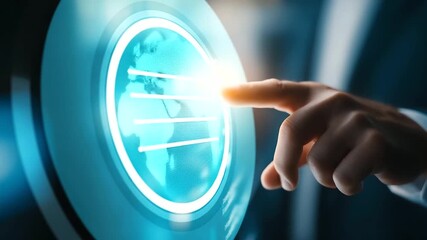 Faceless hand touching modern interface digital transformation and metaverse concept connection next generation technology new era of innovation virtual reality digital - Powered by Adobe