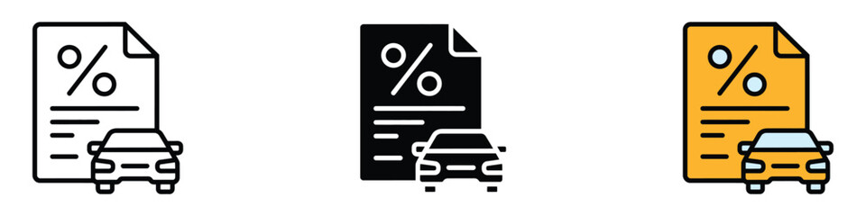 Car Loan icon vector. attractive financing with low percentage rate symbol. vector illustration.