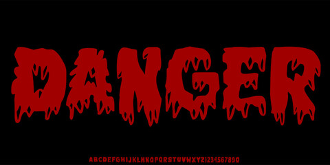 Dark Lettering tattoo vector type font. Concept of Grunge type font with Gothic Punk Rock elements. Scary tattoo font concept. Rock style lettering for y2k print design	