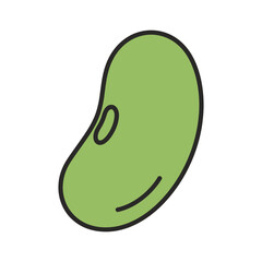 lima bean vector illustration