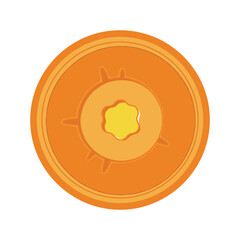 carrot slice vector illustration