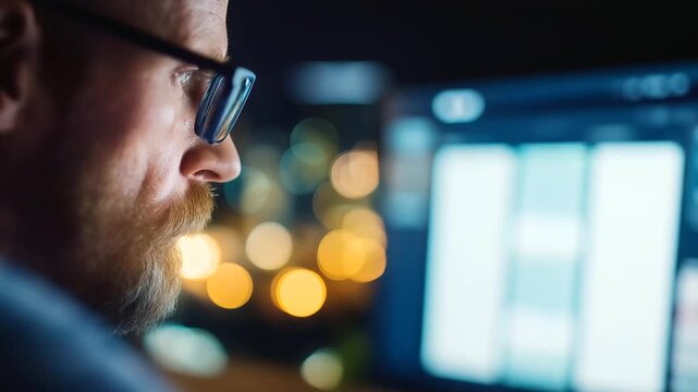 Close up faceless UX developer and UI designer use augmented reality app brainstorming about mobile interface wireframe design on desk at night in office creative digital