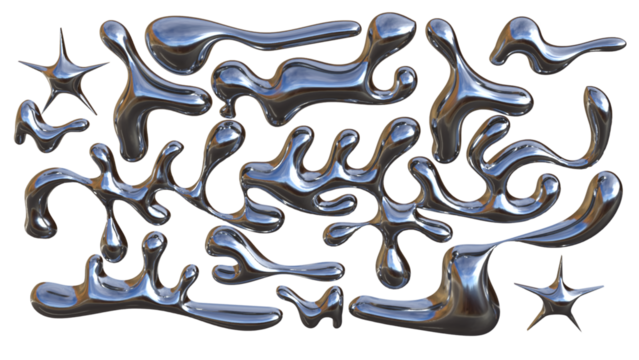 3D Glass liquid typography with transparent glossy shapes, melted fluid letters, reflective glass-chrome style abstract drip design for modern decorative artwork