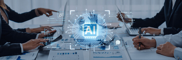 A futuristic AI core processor and system analytics dashboard. This concept highlights the raw processing power of AI for deep data analysis, system diagnostics, and global network monitoring. Fermion