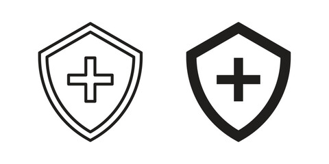 Health insurance icon. Outline, Glyph and Filled Outline Style