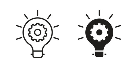 Implementation icon. Outline, Glyph and Filled Outline Style