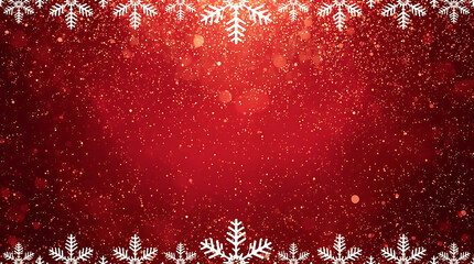 Celebrate the holidays with this stunning red background featuring snowflakes and glitter, perfect for elegant designs and festive promotions this season