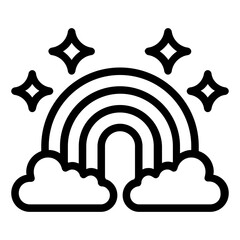 rainbow icon vector