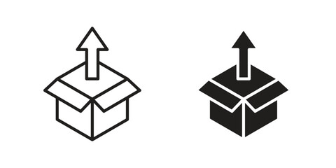 Product release icon. Outline, Glyph and Filled Outline Style
