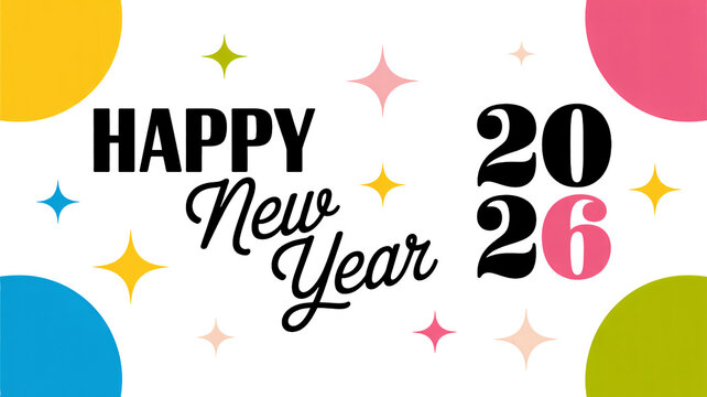 Vibrant birthday countdown graphic featuring bright stars and festive number six - Powered by Adobe