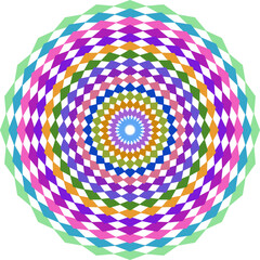 Colorful Geometric Diamond Pattern Creates Optical Illusion Abstract Design Art Illustration Background