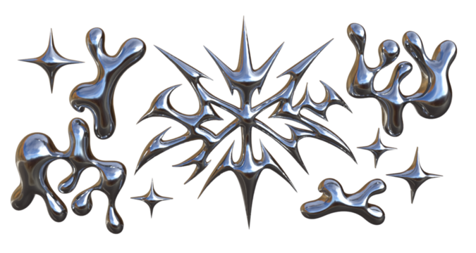 3D Glass liquid typography with transparent glossy shapes, melted fluid letters, reflective glass-chrome style abstract drip design for modern decorative artwork