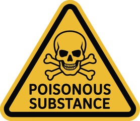 Obraz premium Poisonous substance warning sign vector image for danger hazard and toxicity safety and caution alert icon