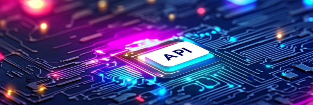 Innovative Computer Technology with Blue Illumination and Complex Data Flow in Modern Design