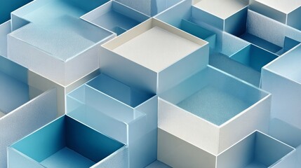 Abstract Geometric Design with Gradient Colors and Simple Shapes, Cubes for Modern Concept Visuals