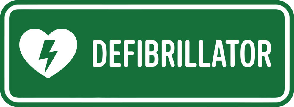 Find aed defibrillator location emergency medical equipment heart health safety device sign locator map guide