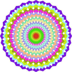 Geometric Mandala Design with Vibrant Colors Intricate Pattern and Abstract Illustration Decorative Art Backdrop