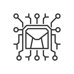 AI Email Icon - Mail Technology Icon