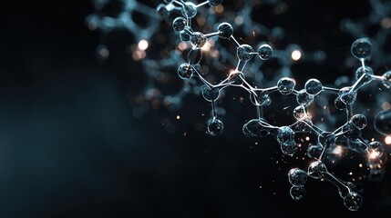 Molecular Marvel: An up-close view reveals a stunning display of interconnected molecules, showcasing the intricate structure of the molecular world.