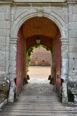 Drawbridge Archway Entrance to Carrouges Castle Inner Courtyard