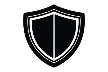 shield security vector icon silhouette