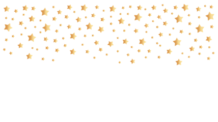 Elegant golden stars cascade down creating a stunning festive border background